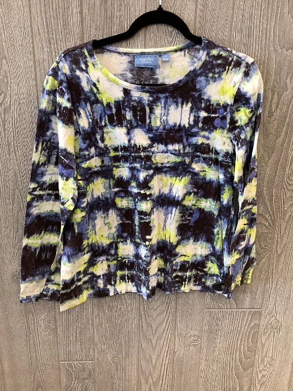 Price Drop Top Long Sleeve By Simply Vera In Blue, Size: Xl