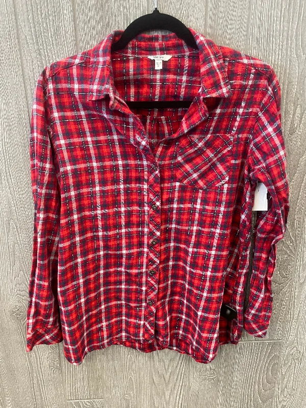 New Markdowns Top Long Sleeve By Sonoma In Red, Size: M