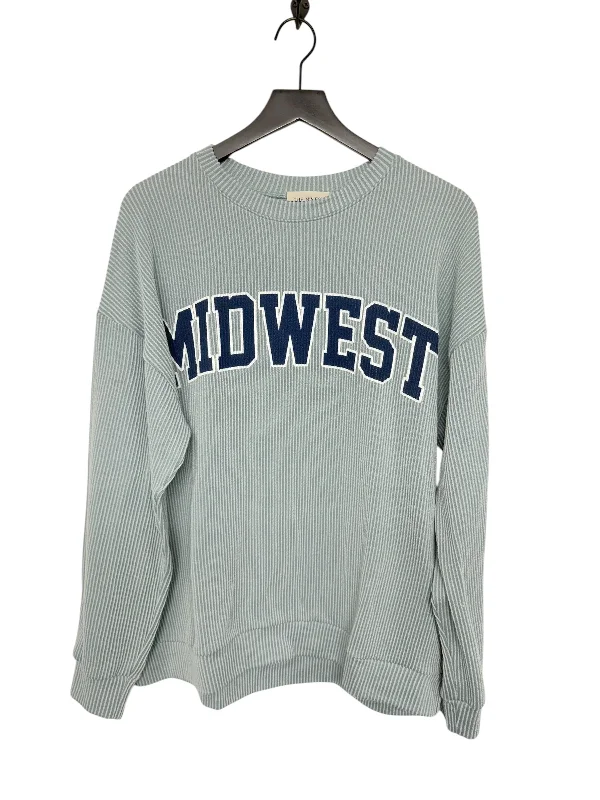 Holiday Sale Top Long Sleeve By The Nines In Blue, Size: Xl
