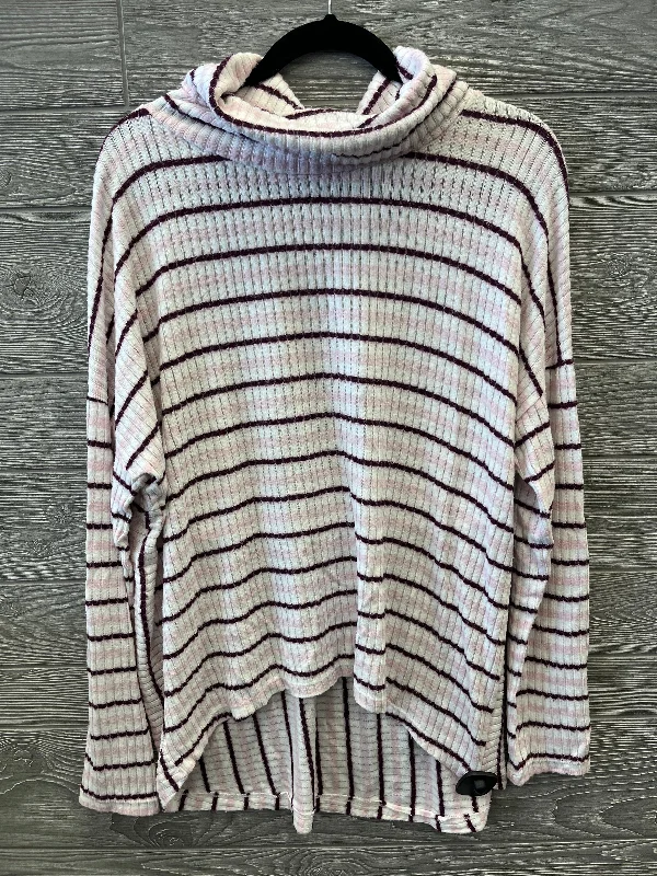 Today’s Special Top Long Sleeve By Time And Tru In Striped Pattern, Size: L