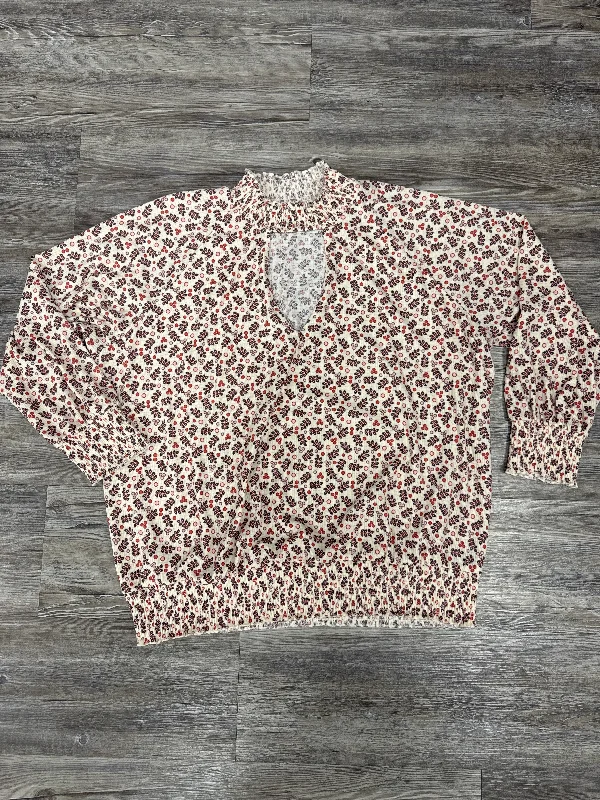 Don't Miss Top Long Sleeve By Torrid In Cream, Size: 1x