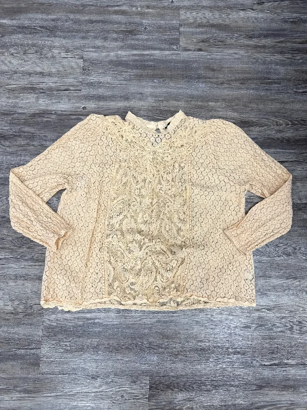 Daily Deals Top Long Sleeve By Torrid In Tan, Size: 2x