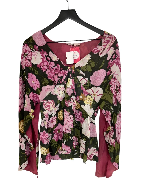 Savings Bonanza Top Long Sleeve By Valentino-garavani In Floral Print, Size: M