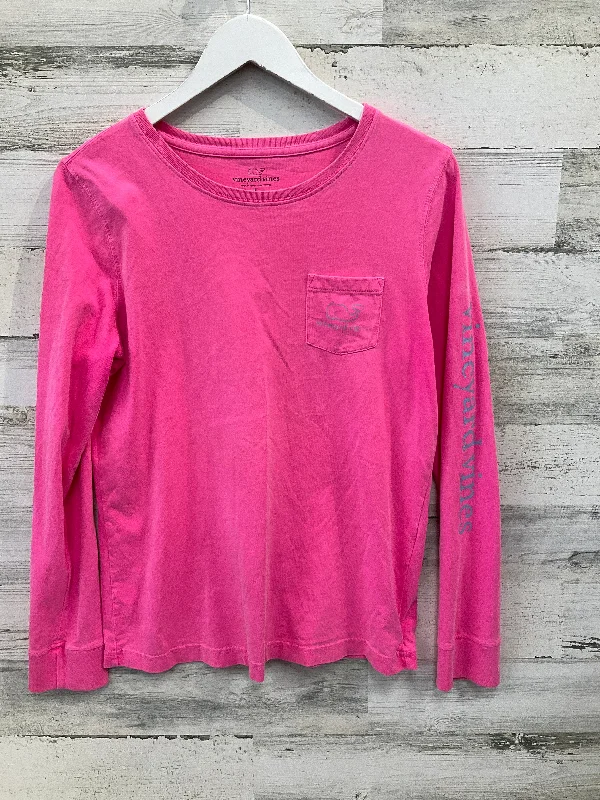 Hurry In Top Long Sleeve By Vineyard Vines In Pink, Size: S