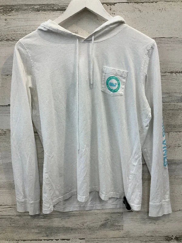 Overstock Top Long Sleeve By Vineyard Vines In White, Size: M