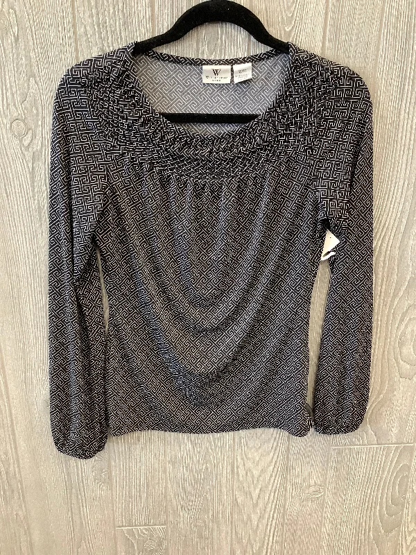 Price Slash Top Long Sleeve By Worthington In Black, Size: S