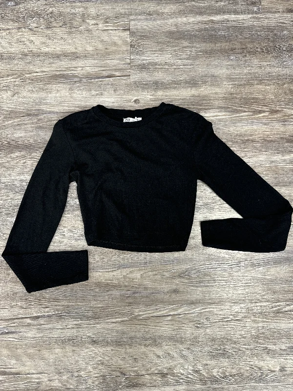 New Deals Top Long Sleeve By Zara In Black, Size: S