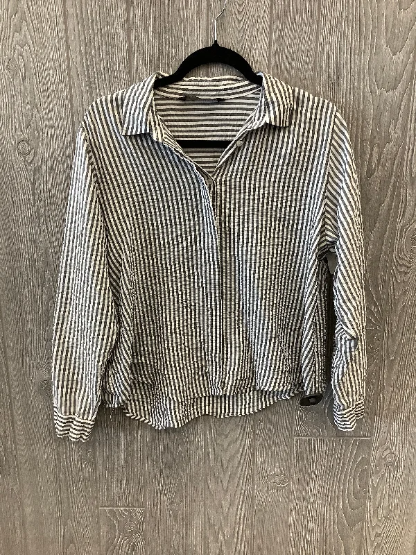 Big Savings Top Long Sleeve By Zara In Striped Pattern, Size: Xl