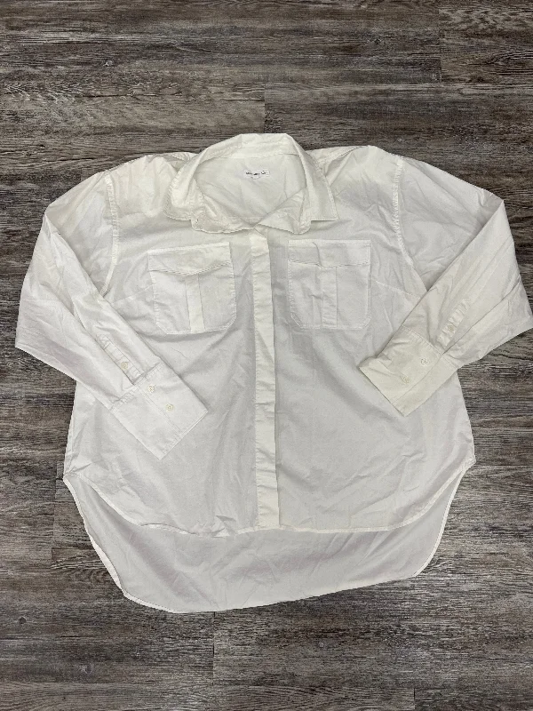Reduced Prices Top Long Sleeve Designer By Good American In White, Size: 4x