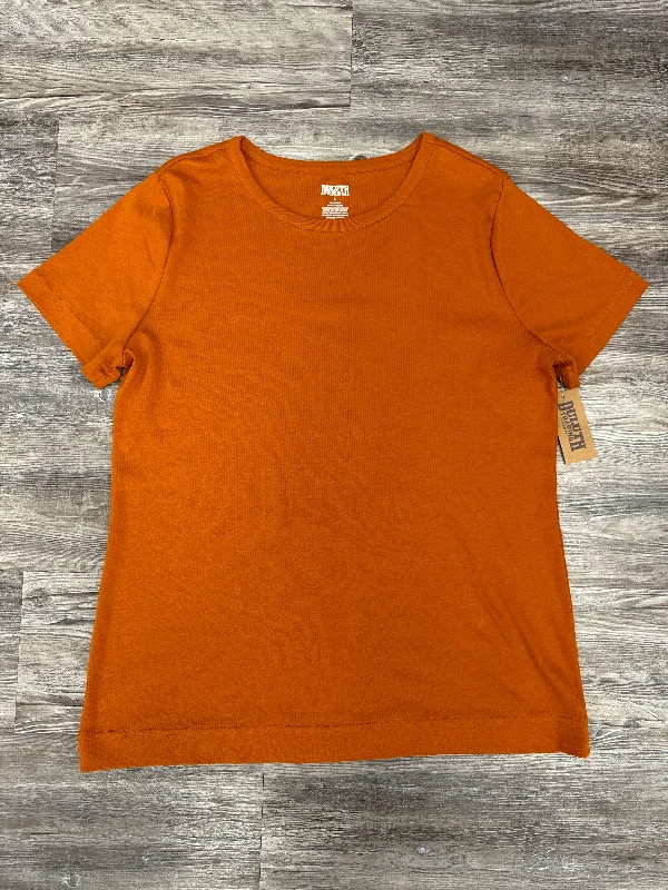 Act Fast Top Short Sleeve Basic By Duluth Trading In Orange, Size: L