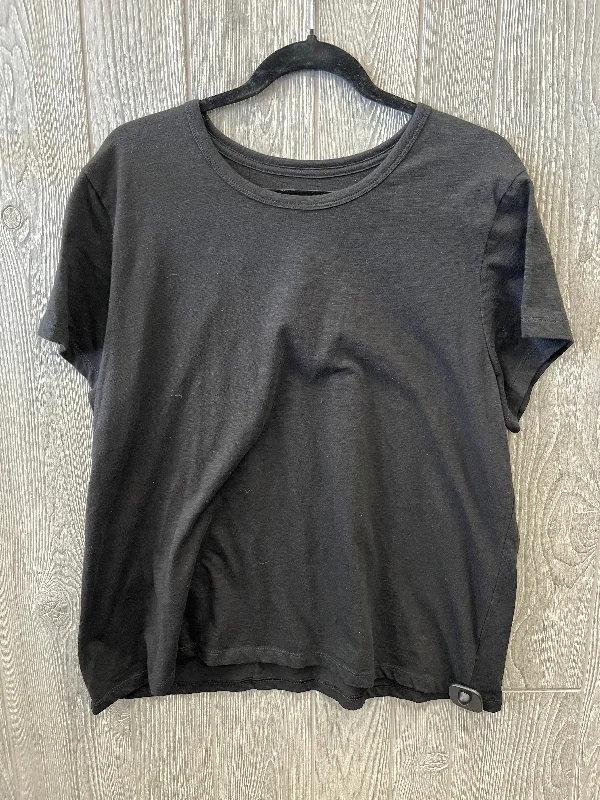 Weekend Special Top Short Sleeve Basic By Time And Tru In Black, Size: 3x