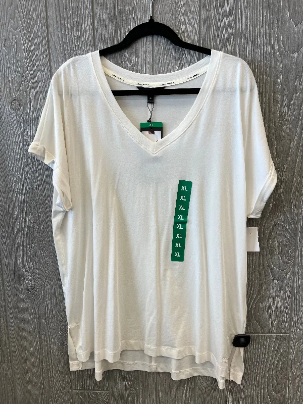 Can't Miss Top Short Sleeve By Banana Republic In White, Size: Xl