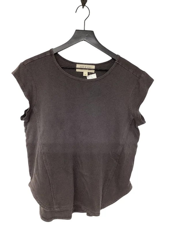 Online Only Top Short Sleeve By Cloth & Stone In Grey, Size: M