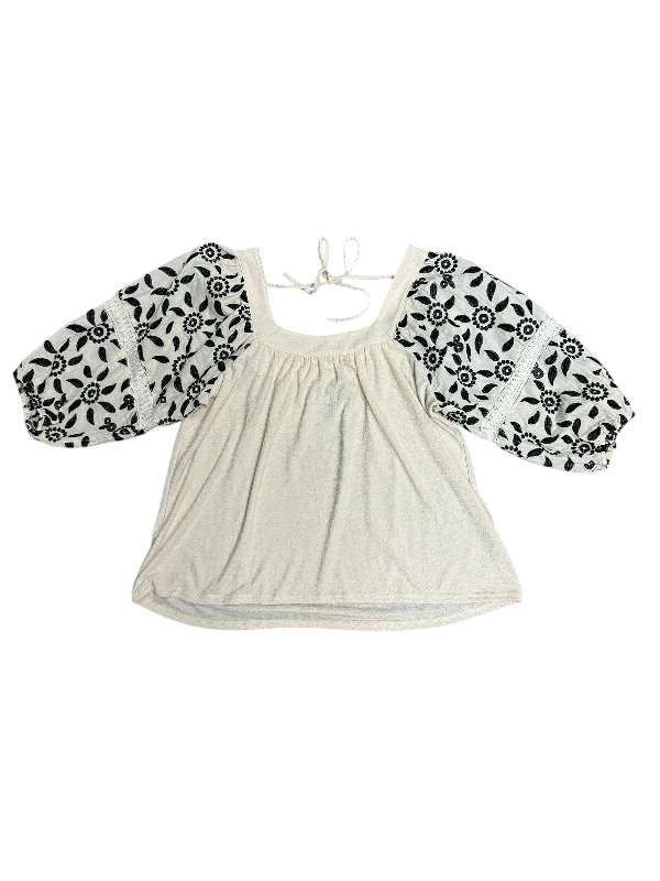 Friends and Family Sale Top Short Sleeve By Cmc In Cream, Size: L