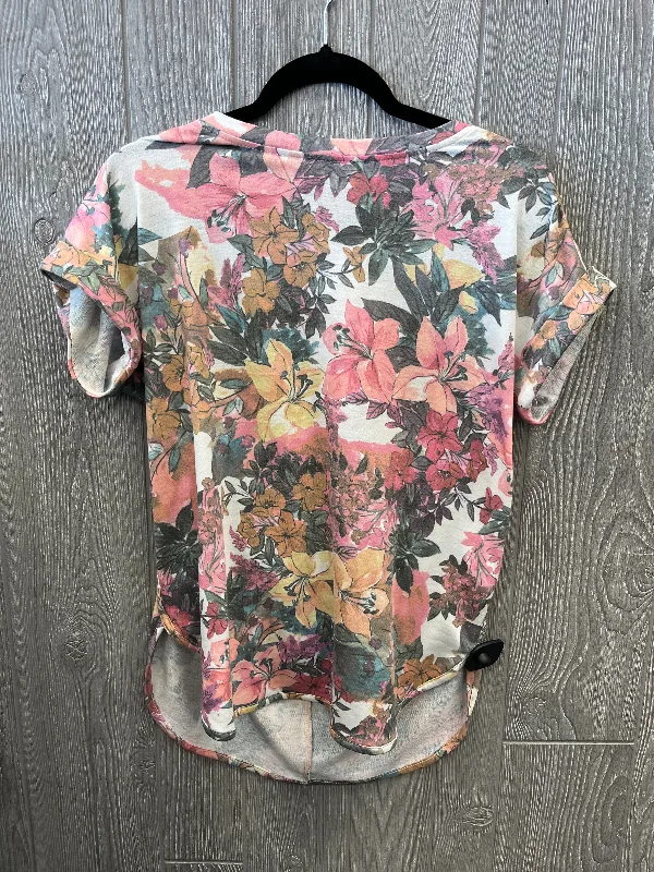 Savings Event Top Short Sleeve By Cupio In Floral Print, Size: M