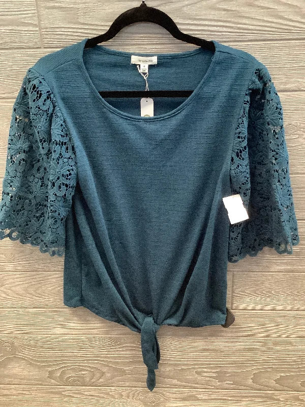 Blowout Sale Top Short Sleeve By Eyeshadow In Teal, Size: M