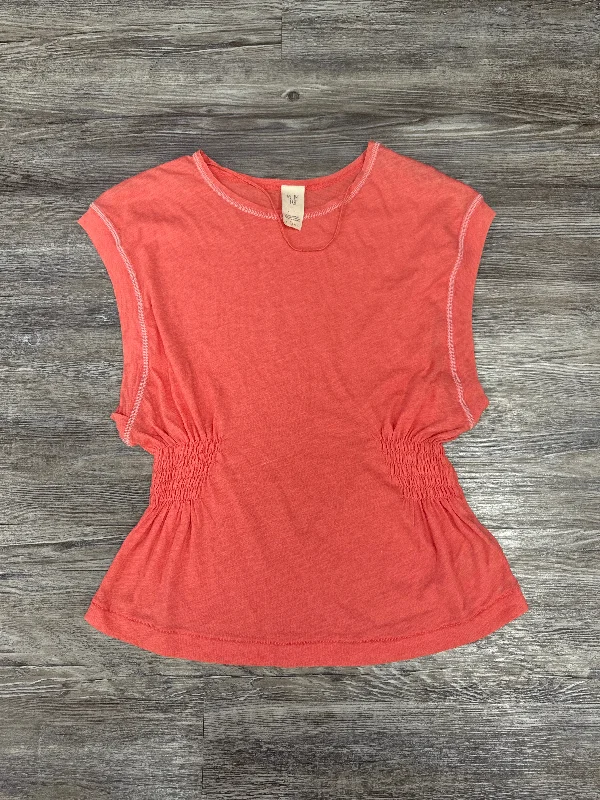 Early Access Top Short Sleeve By Free People In Orange, Size: S