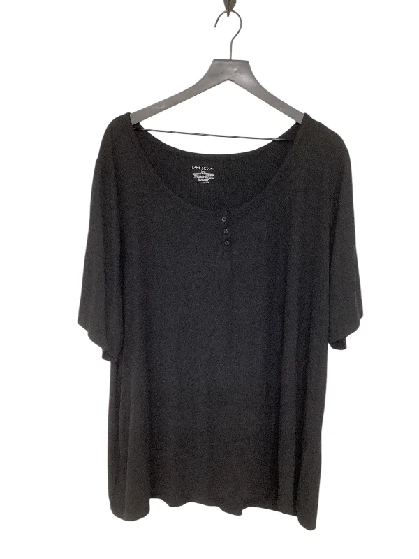 Online Specials Top Short Sleeve By Lane Bryant In Black, Size: 4x