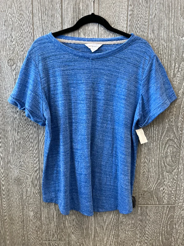 Final Clearance Top Short Sleeve By Liz Claiborne In Blue, Size: Xl