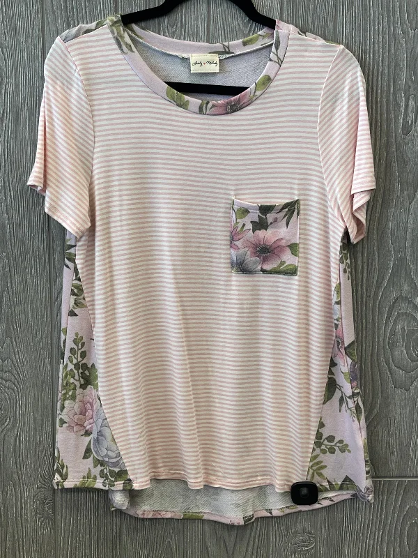 Deal Dash Top Short Sleeve By Lovely Melody In Pink, Size: M