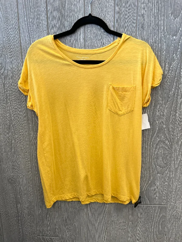 Bargain Prices Top Short Sleeve By Max Studio In Yellow, Size: M