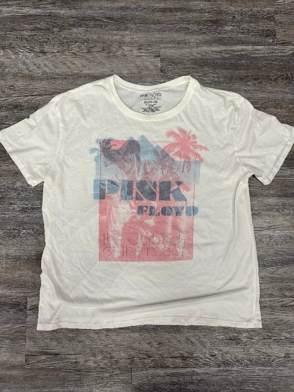 Exclusive Preview Top Short Sleeve By Pink Floyd In Cream, Size: Xl