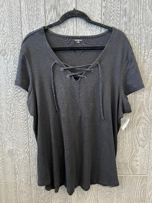 Major Savings Top Short Sleeve By Ruff Hewn In Black, Size: 2x