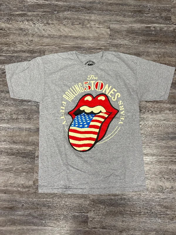 Don't Wait Top Short Sleeve By The Rolling Stones In Grey, Size: L