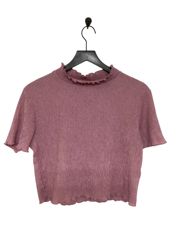 Fantastic Deals Top Short Sleeve By Top Shop In Purple, Size: M