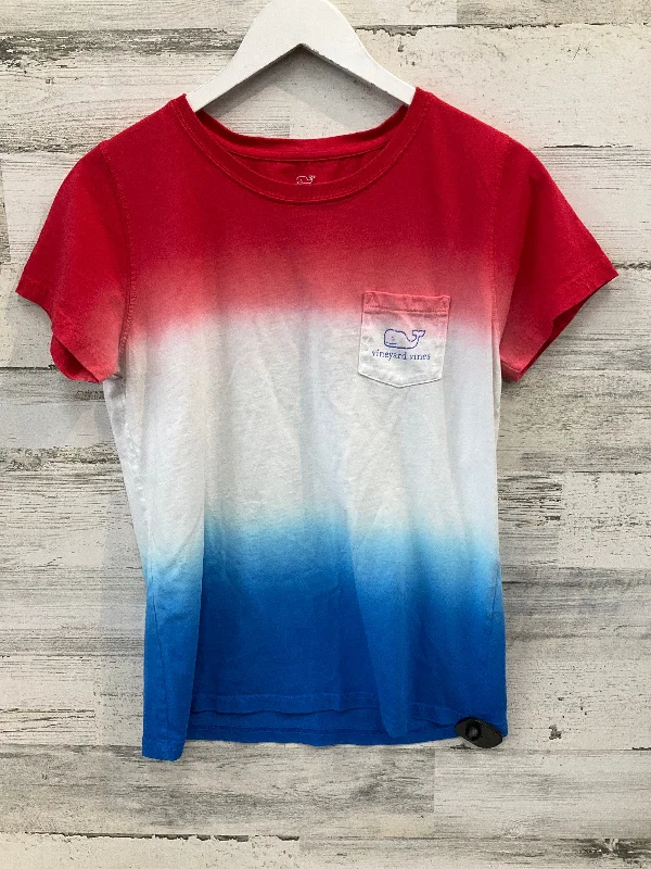 Savings Galore Top Short Sleeve By Vineyard Vines In Blue & Red & White, Size: M