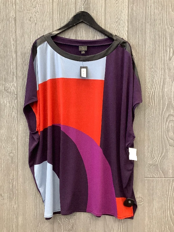 Huge Discounts Top Short Sleeve By Worthington In Multi-colored, Size: 2x