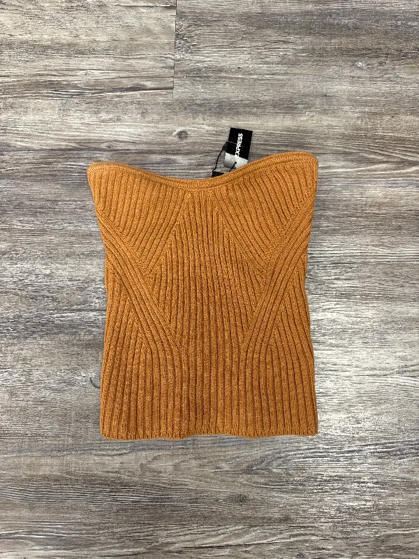 Final Markdown Top Sleeveless Basic By Express In Camel, Size: Xs
