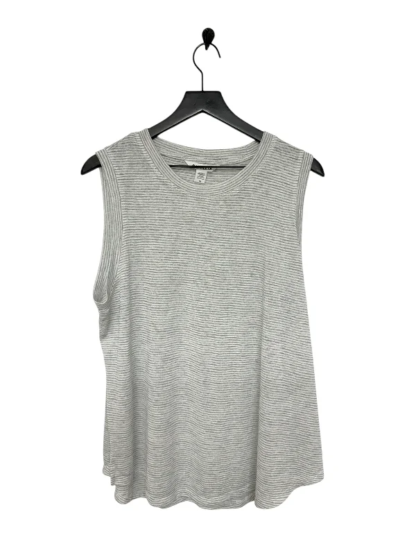 Savings Galore Top Sleeveless By Athleta In Grey & White, Size: 1x