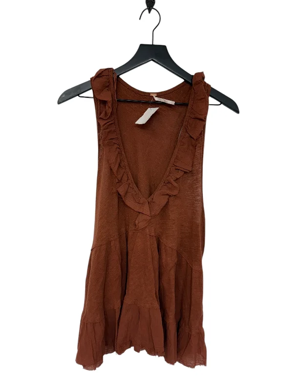Can't Miss Top Sleeveless By Free People In Brown, Size: L