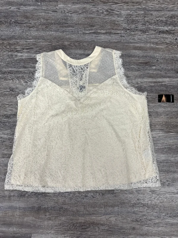 Fantastic Deals Top Sleeveless By Torrid In Cream, Size: 1x