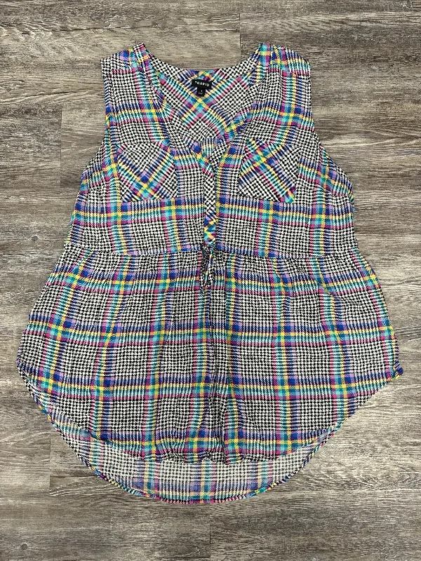 Amazing Deals Top Sleeveless By Torrid In Plaid Pattern, Size: 1x