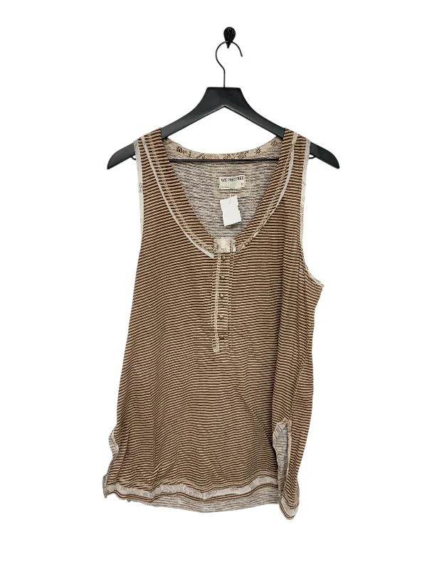 Act Fast Top Sleeveless By We The Free In Striped Pattern, Size: M
