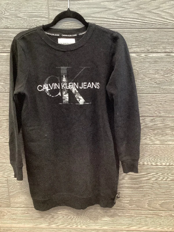 Closeout Sale Tunic Long Sleeve By Calvin Klein In Black, Size: S