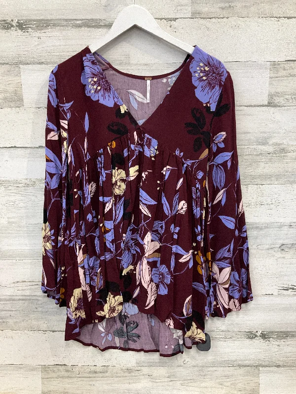 Savings Alert Tunic Long Sleeve By Free People In Red, Size: Xs