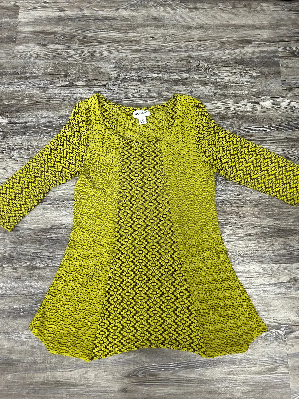 Mega Sale Tunic Long Sleeve By Peck And Peck In Chartreuse, Size: Petite  Medium