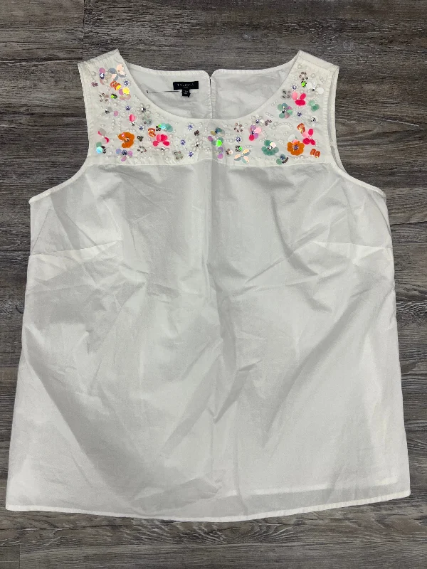 Special Buy White Top Sleeveless Talbots, Size L