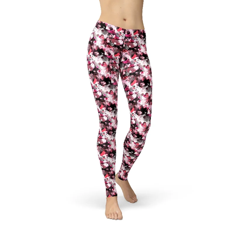 Weekend Deal Avery Red Pink Hearts Leggings