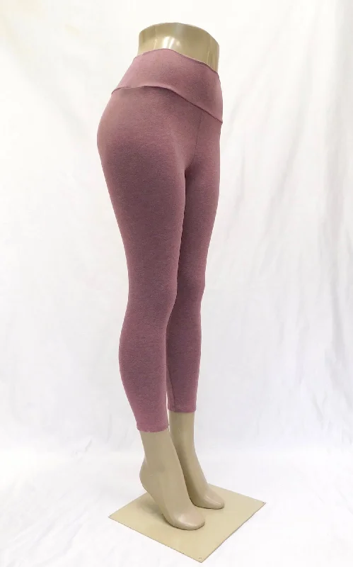 Epic Deals Bamboo Capri Leggings Tights - Rose Brown Heather