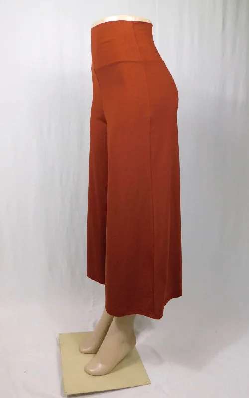 Markdowns Bamboo Xtra Wide Long 25" Capri Pant Black - Summer Weight - Chestnut 3XL Only