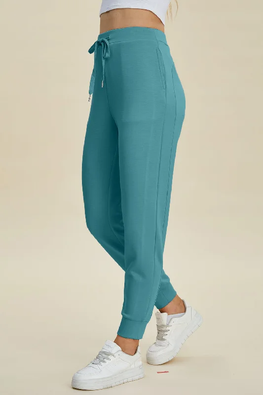 Huge Discounts Basic Bae Full Size Air Scuba Drawstring High Waist Joggers