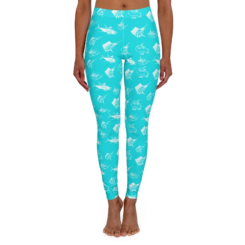 Extra Discounts Blue Sport Fish Leggings