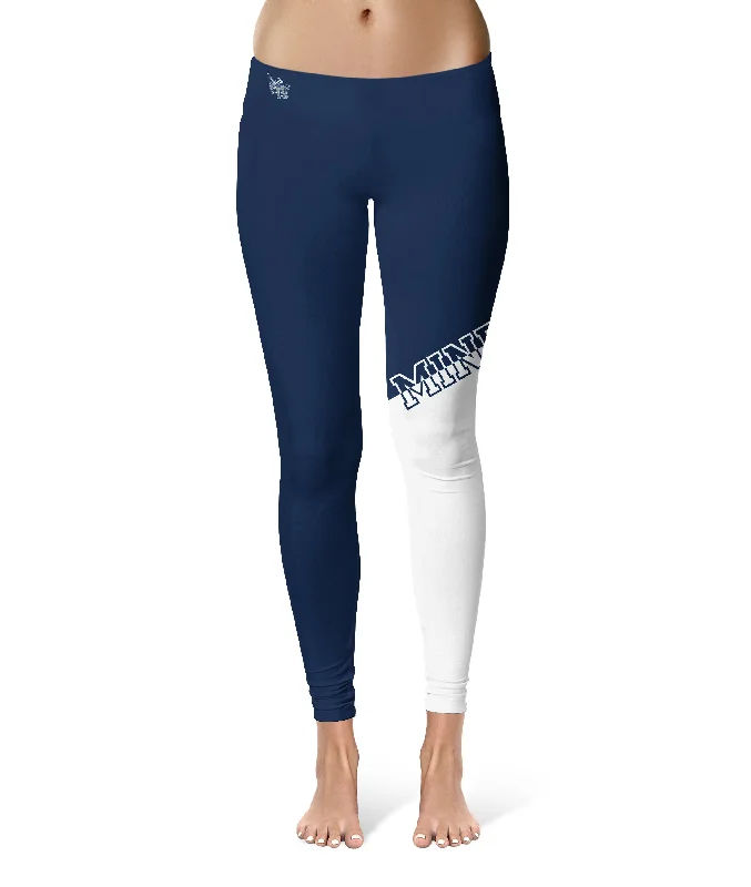 Colorado School of Mines Orediggers Game Day Leg Color Block Blue White Yoga Leggings for Women by Vive La Fete