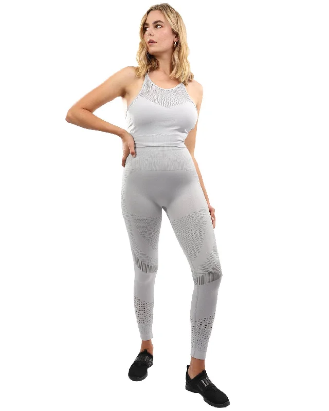 Today’s Deal Helia Seamless Leggings & Sports Bra Set - Grey