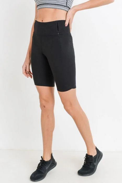 Hurry In Highwaist Bermuda Leggings with Vertical Zipper
