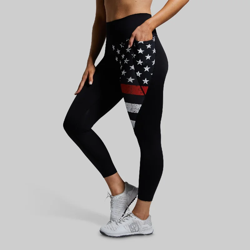 Deal Alert Synergy Legging w/ Pockets (Thin Red Line)